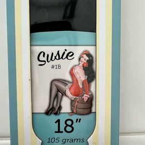 NEW 18" CROWN STRAIGHT COLOR #1B - REGULAR (SUSIE)